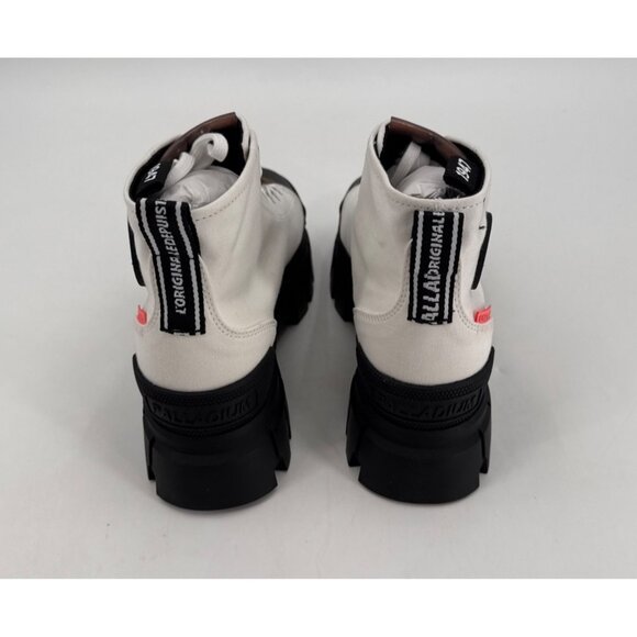 Palladium Womens Revolt Hi TX Sneakers Size 9 White Black Ankle Boot - Picture 4 of 13